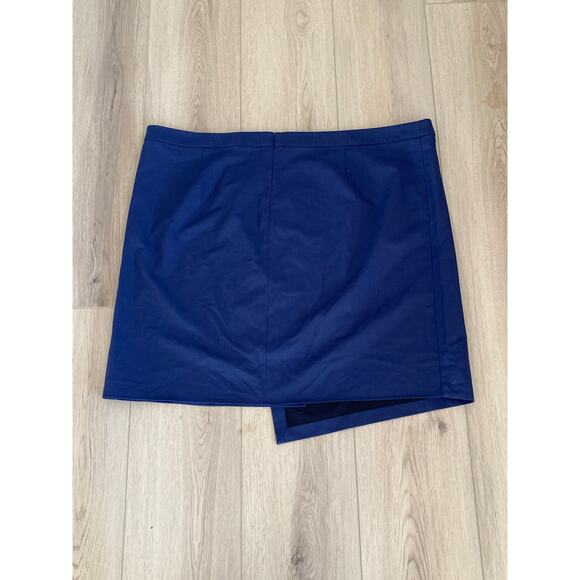 Pari Passu Orsa Skirt Blue Wool Blend Waist 52.5 inches Size  7C  Plus - Picture 3 of 5